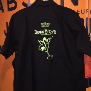 Brian Setzer black button down shirt